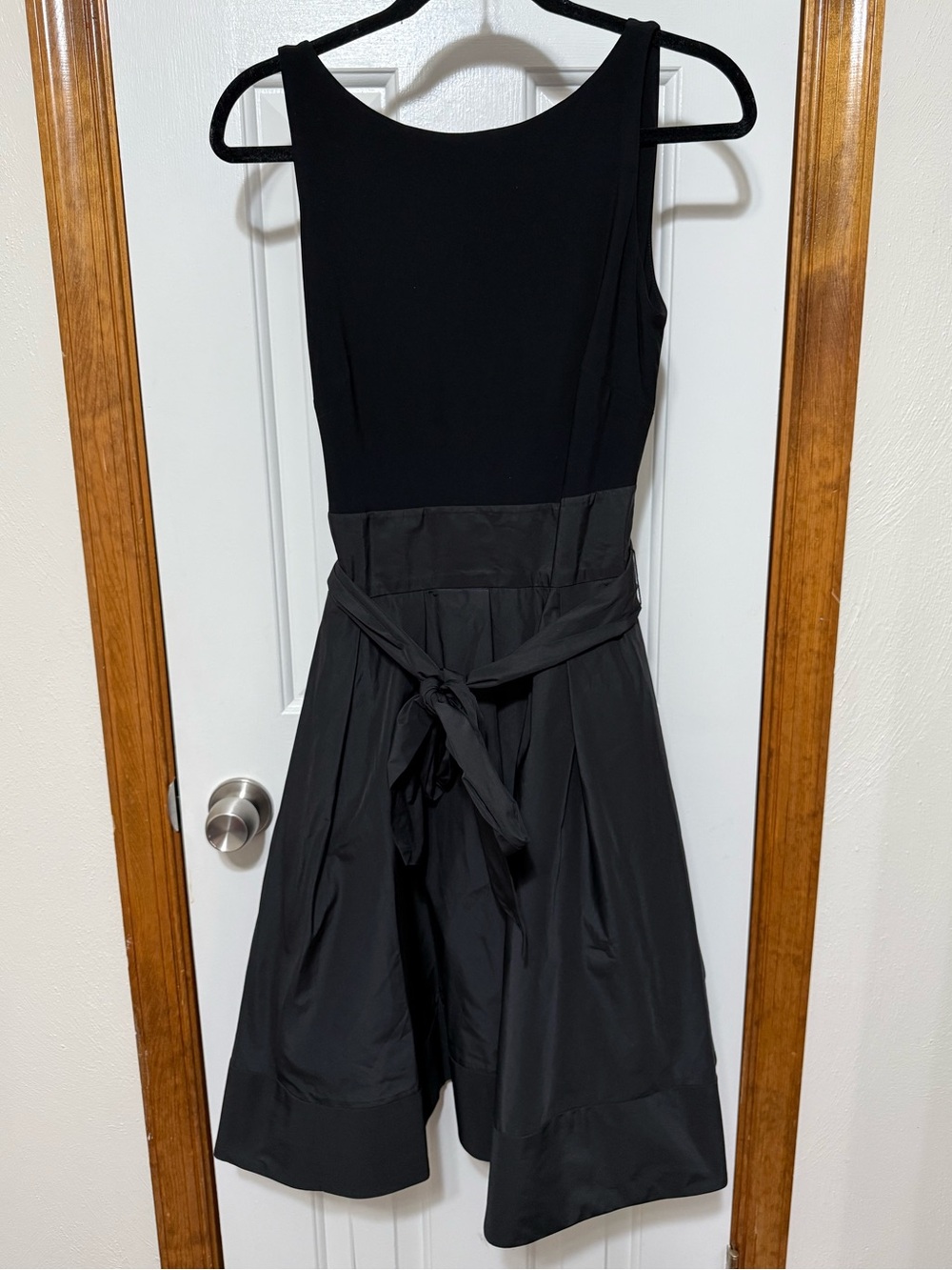 Lauren Ralph Lauren Black Mixed Media Sleeveless Fit & Flare Dress Size 10